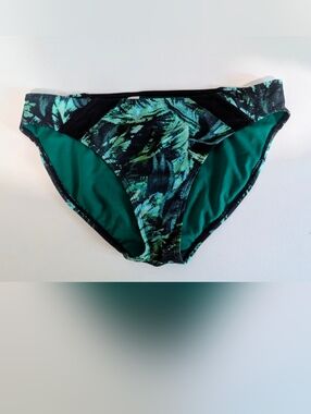 Athleta Swimsuit Bottom Size Large Tropical Teal Aqua EUC